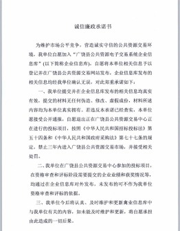 Integrity Commitment Letter